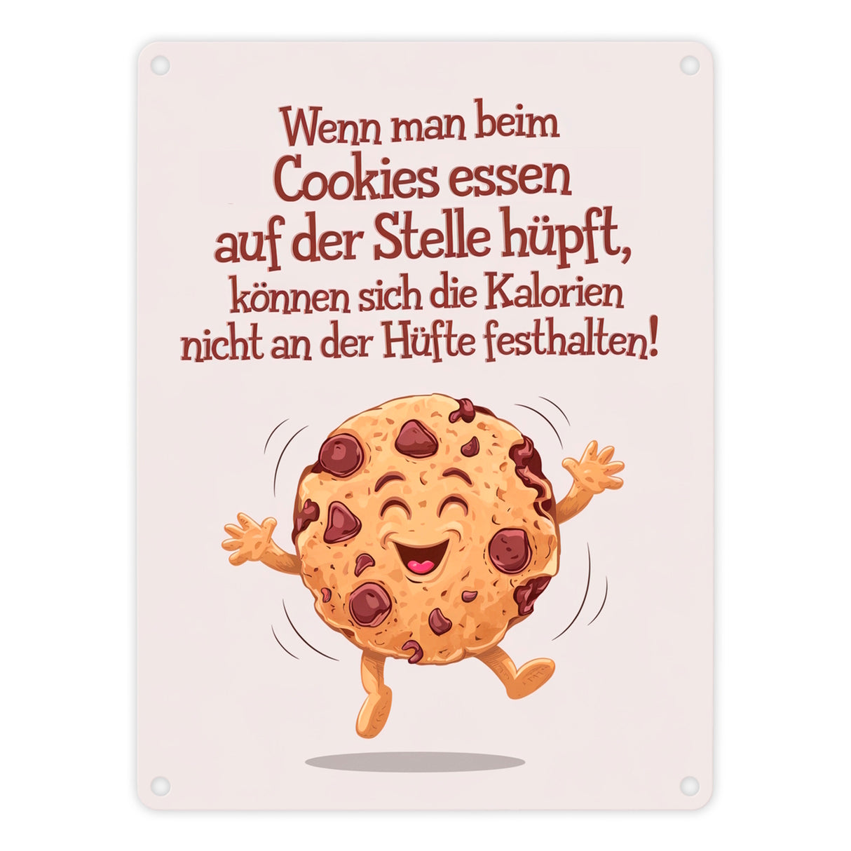 Cookie mit Spruch Metallschild in 15x20 cm für Keks-Liebhaber