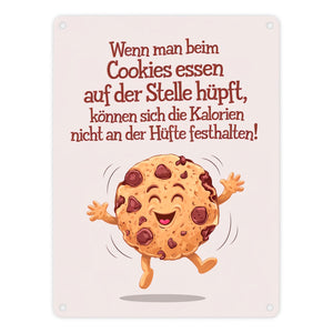 Cookie mit Spruch Metallschild in 15x20 cm für Keks-Liebhaber