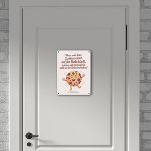 Cookie mit Spruch Metallschild in 15x20 cm für Keks-Liebhaber