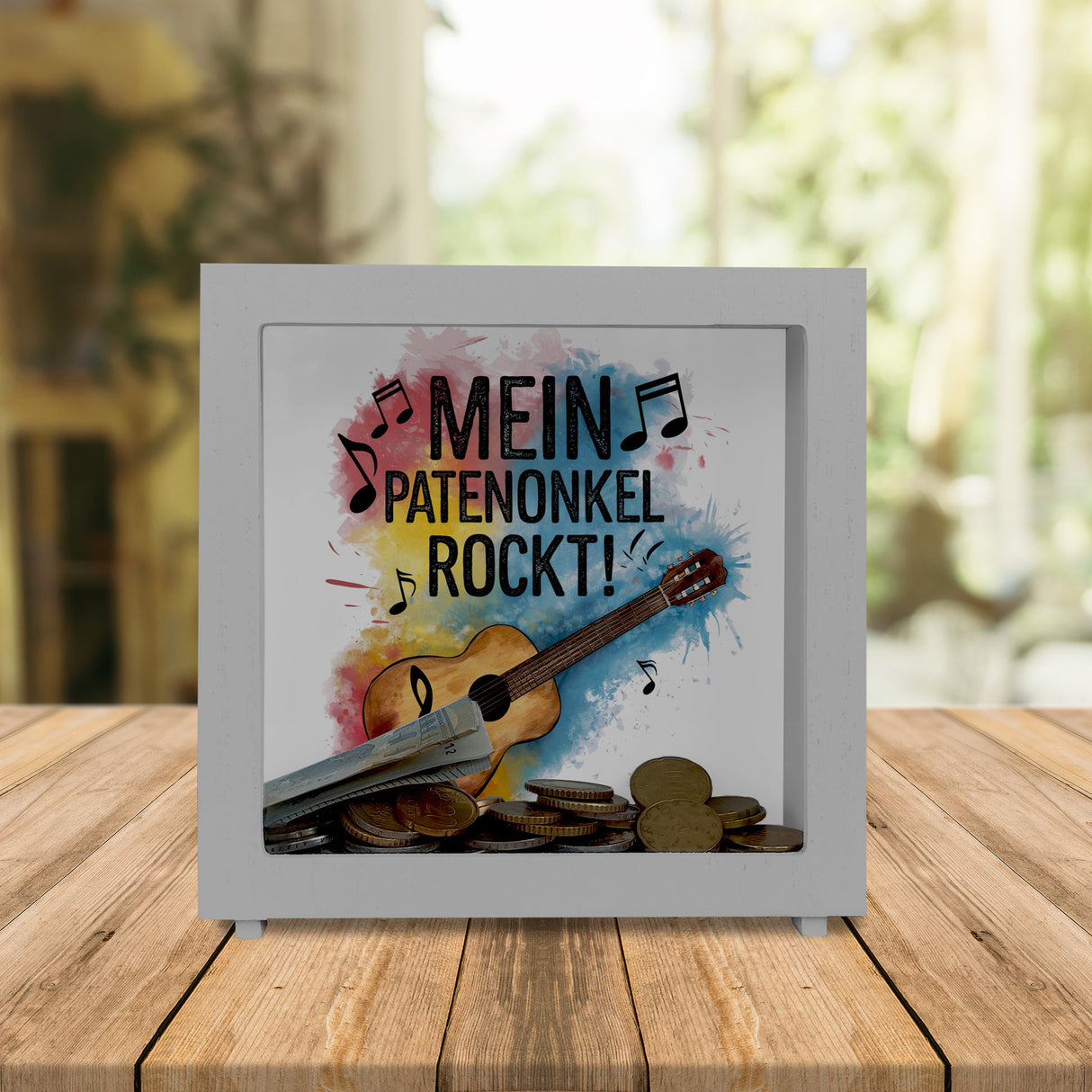 Mein Patenonkel rockt Spardose Gitarre