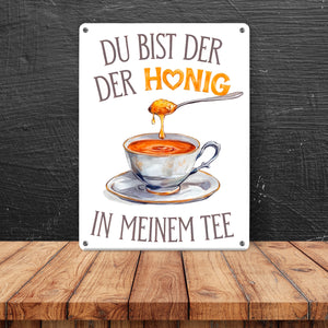 Du bist mein Honig Metallschild in 15x20 cm