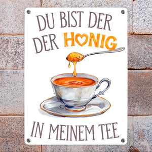 Du bist mein Honig Metallschild in 15x20 cm