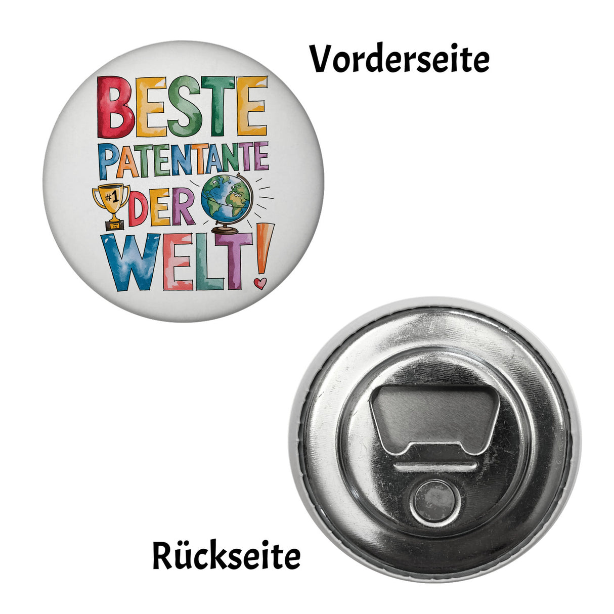 Beste Patentante der Welt Magnet goldener Pokal Globus