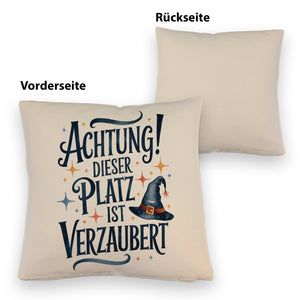 Zaubererhut Achtung Platz verzaubert Kissen