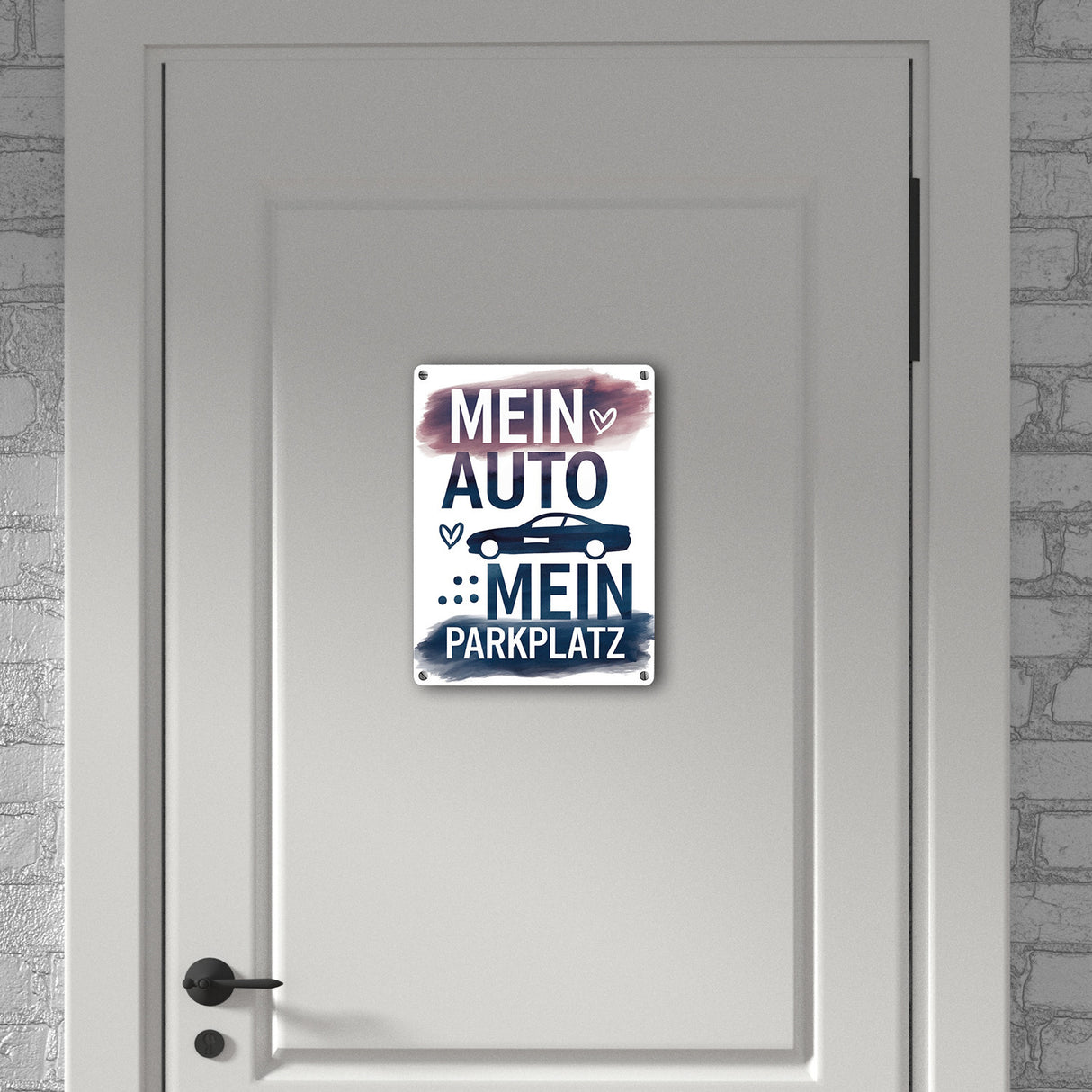 Mein Auto, Mein Parkplatz Metallschild in 15x20 cm
