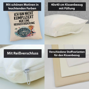 Herausforderung, nicht kompliziert Kissen Pokal
