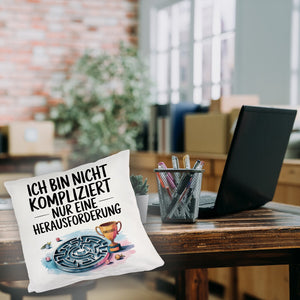 Herausforderung, nicht kompliziert Kissen Pokal