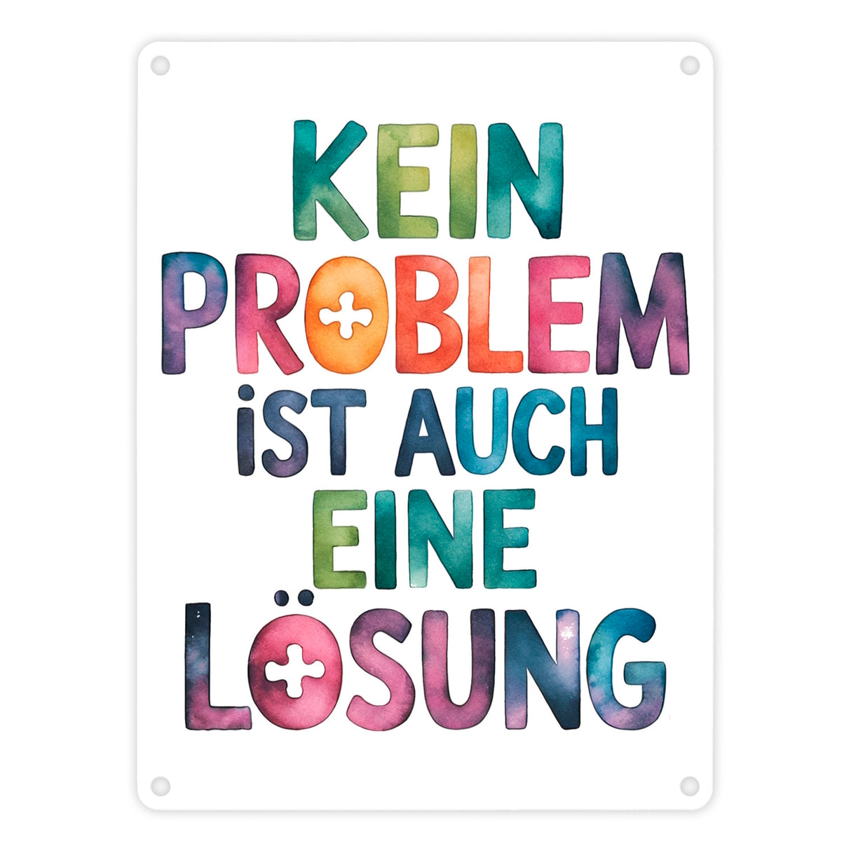 Kein Problem ist auch eine Lösung Metallschild in 15x20 cm