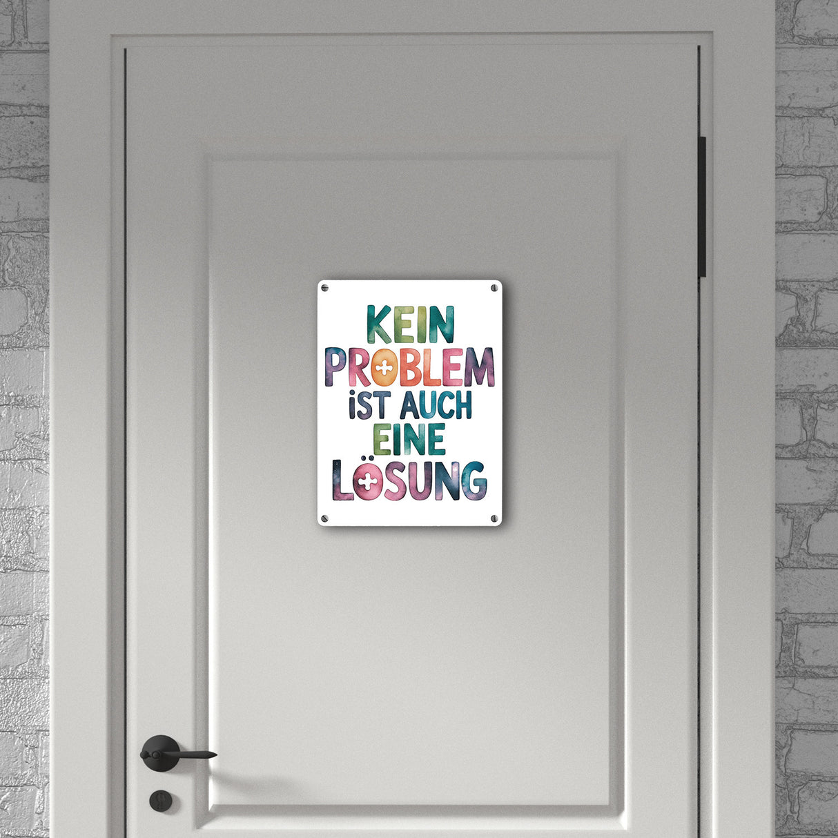 Kein Problem ist auch eine Lösung Metallschild in 15x20 cm