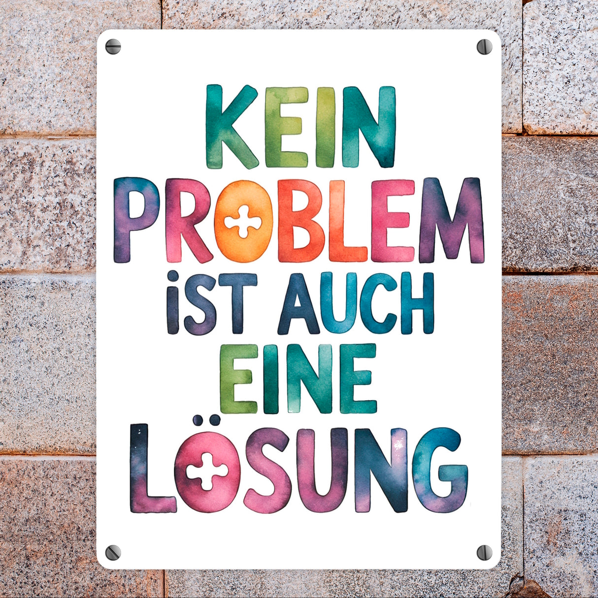 Kein Problem ist auch eine Lösung Metallschild in 15x20 cm