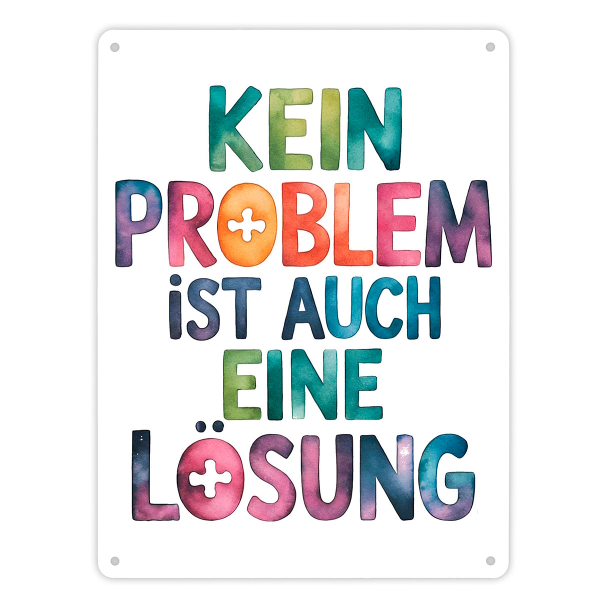 Kein Problem ist auch eine Lösung Metallschild in 15x20 cm