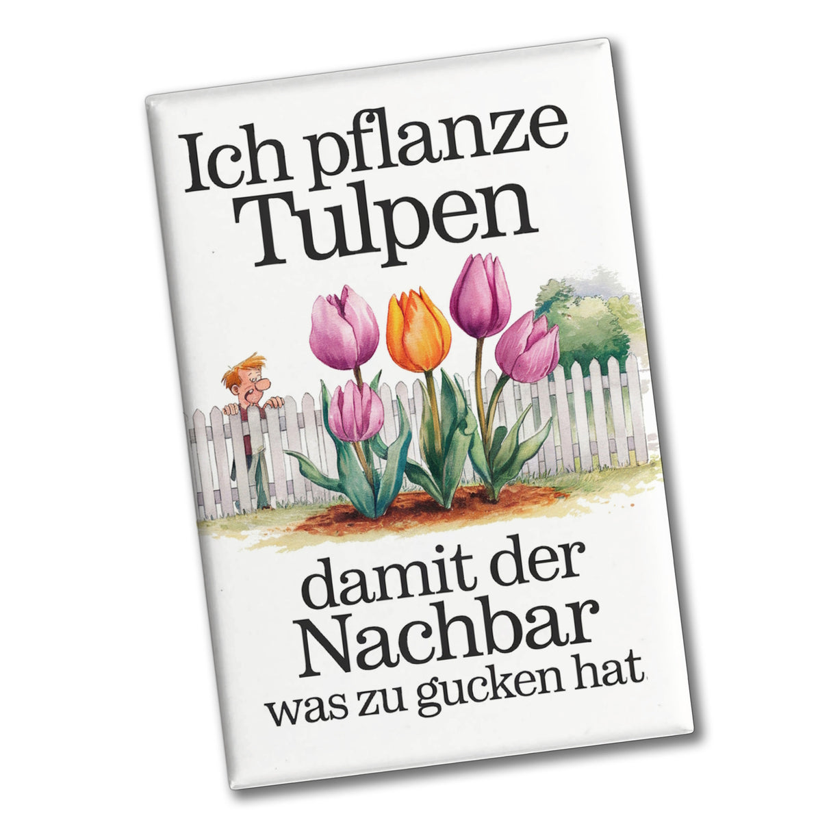 Tulpen für den Nachbarn Souvenir Souvenir Magnet Nachbar am Zaun
