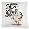 Fröhliches Huhn Gackernd Glücklich Kissen