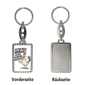 Fröhliches Huhn Gackernd Glücklich Schlüsselanhänger