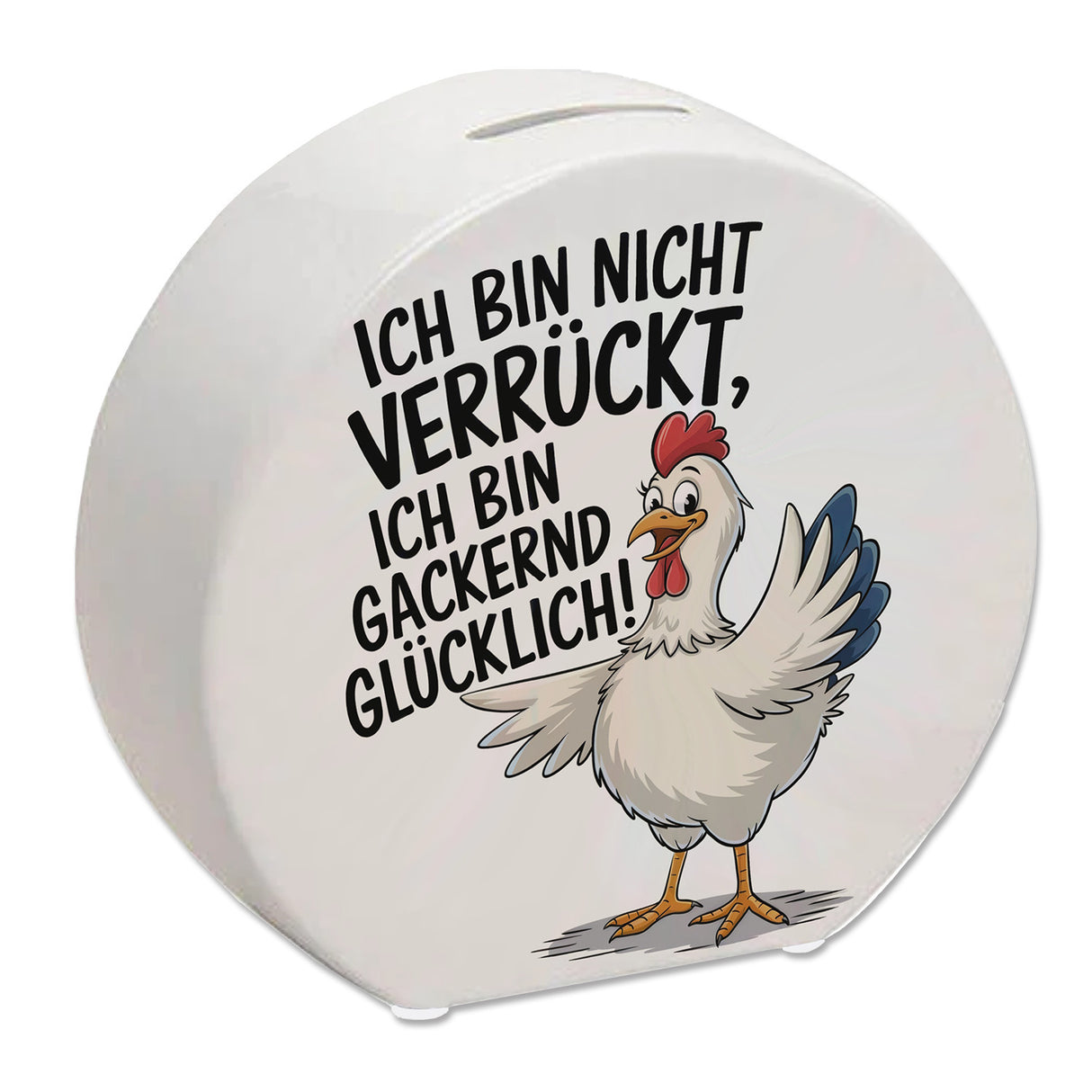 Fröhliches Huhn Gackernd Glücklich Spardose