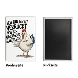 Fröhliches Huhn Gackernd Glücklich Souvenir Souvenir Magnet