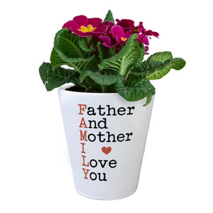 FAMILY Herz Blumentopf für Eltern