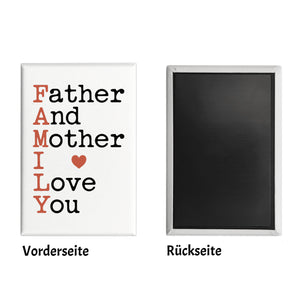FAMILY Herz Souvenir Souvenir Magnet für Eltern