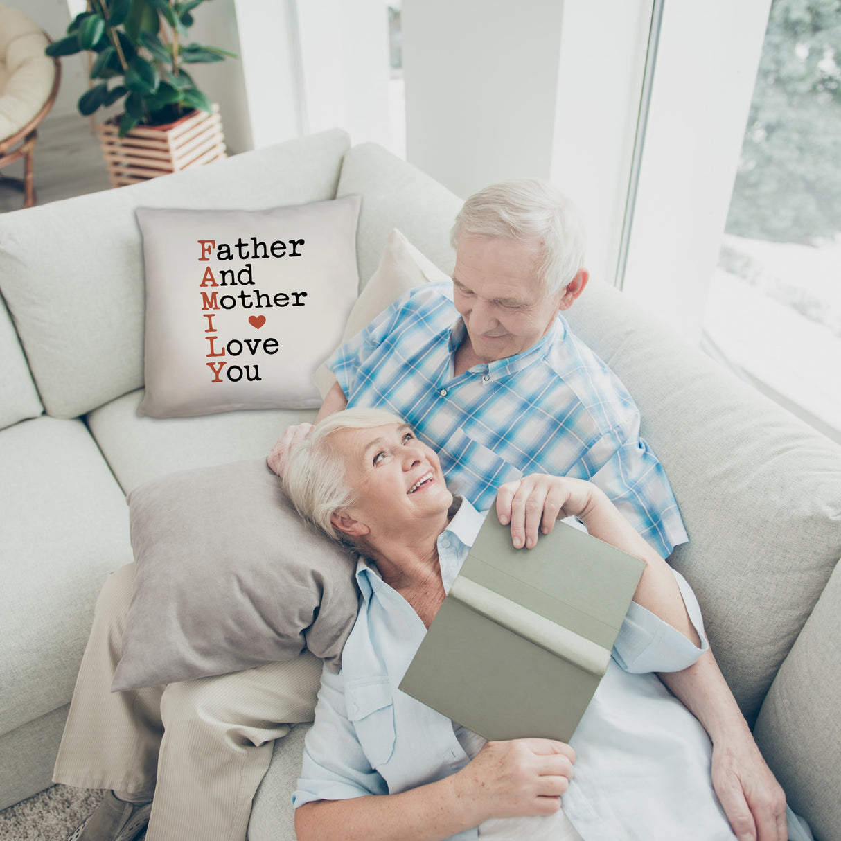FAMILY Herz Kissen für Eltern