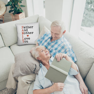 FAMILY Herz Kissen für Eltern