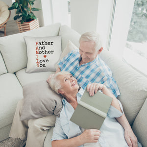 FAMILY Herz Kissen für Eltern