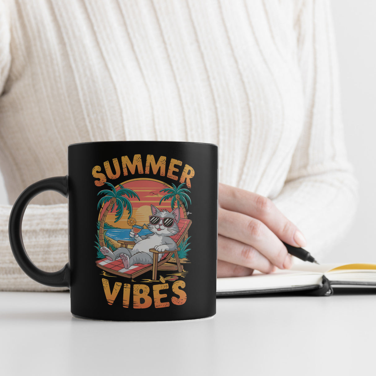 Katze Sonnenbrille Summer Vibes Tasse