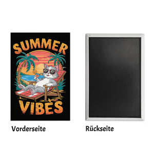 Katze Sonnenbrille Summer Vibes Souvenir Magnet