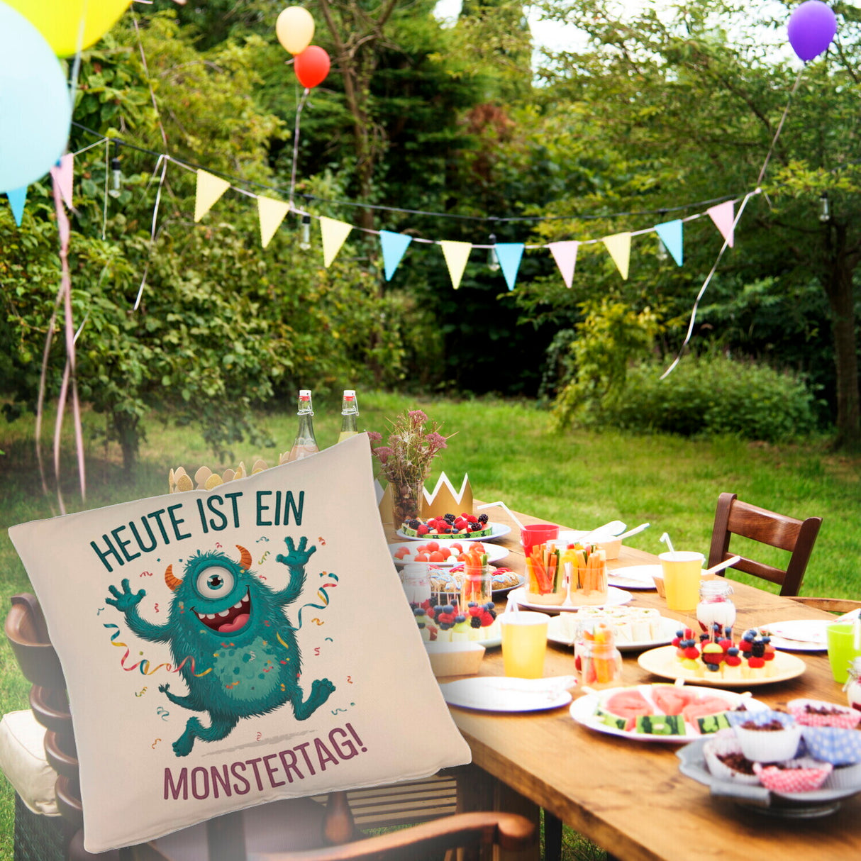 Heute ist ein Monstertag! Kissen