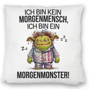 Verschlafenes Morgenmonster Kissen Monster