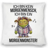 Verschlafenes Morgenmonster Kissen Monster