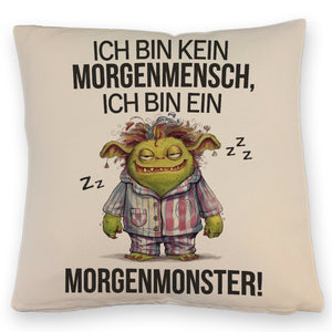 Verschlafenes Morgenmonster Kissen Monster