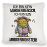 Verschlafenes Morgenmonster Kissen Monster