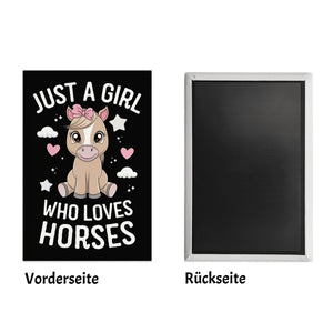 Just a girl love horses Souvenir Magnet Pferd Sterne Herzen