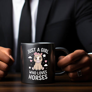 Just a girl love horses Tasse Pferd Sterne Herzen