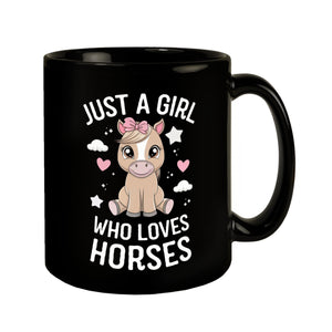 Just a girl love horses Tasse Pferd Sterne Herzen