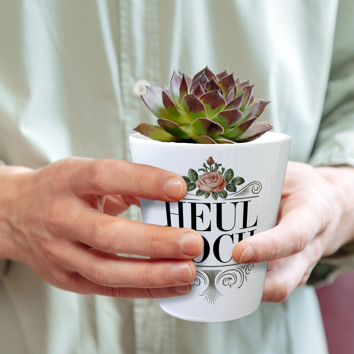 Heul doch Rose Blumentopf Rosendekor