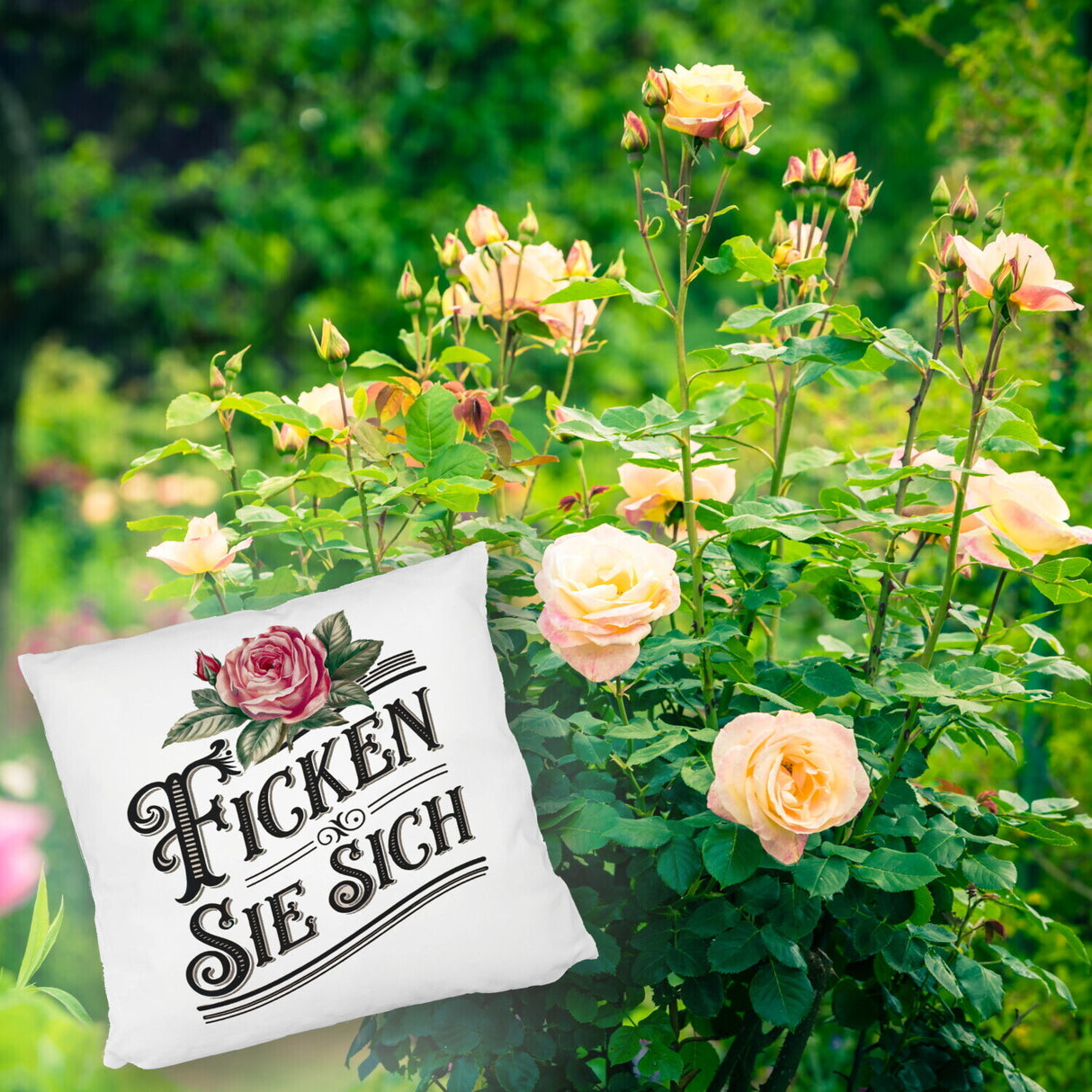 Ficken Sie Sich Kissen Rose Vintage