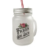 Ficken Sie Sich Trinkglas mit Bambusdeckel Rose Vintage