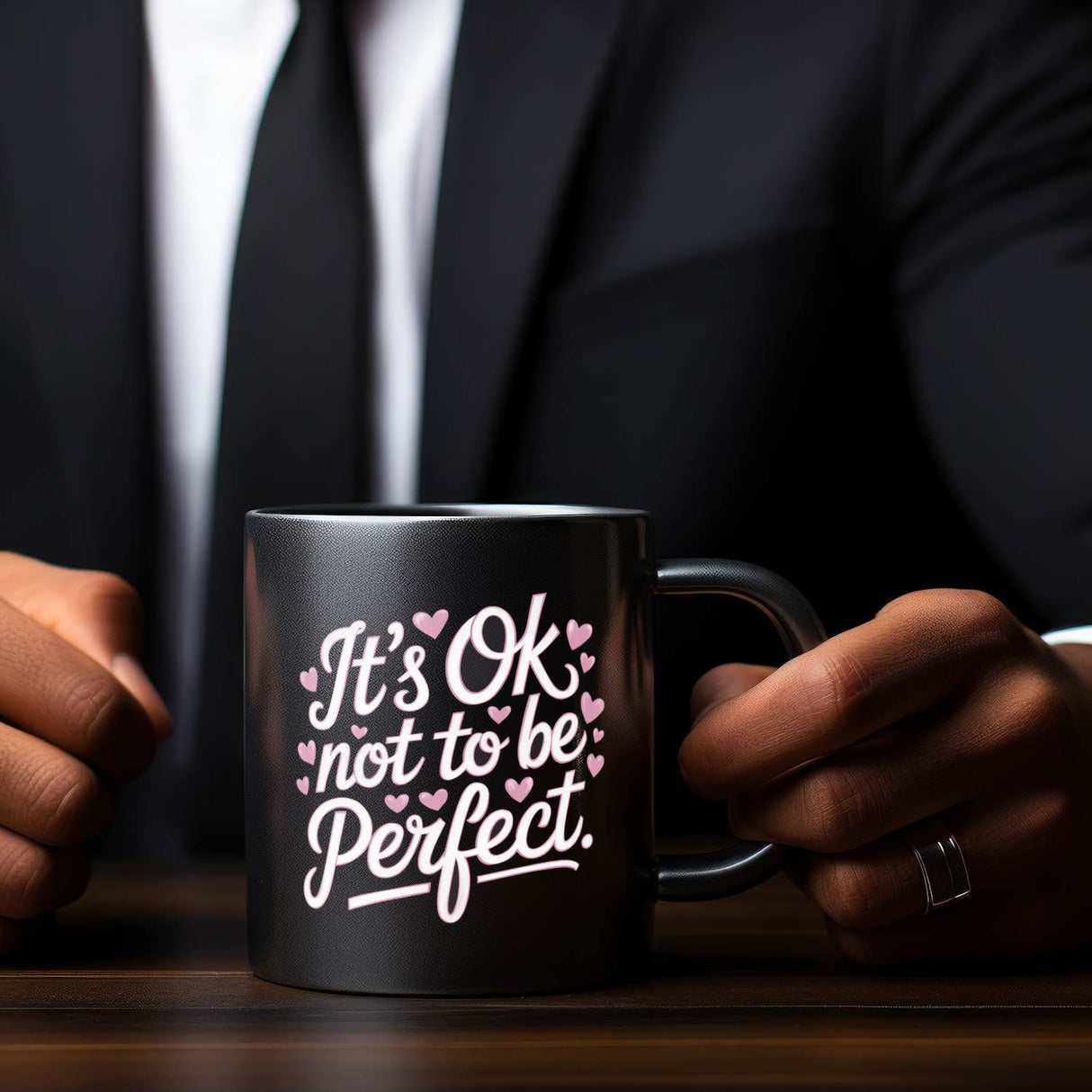 It's ok not to be perfect Tasse für Motivation
