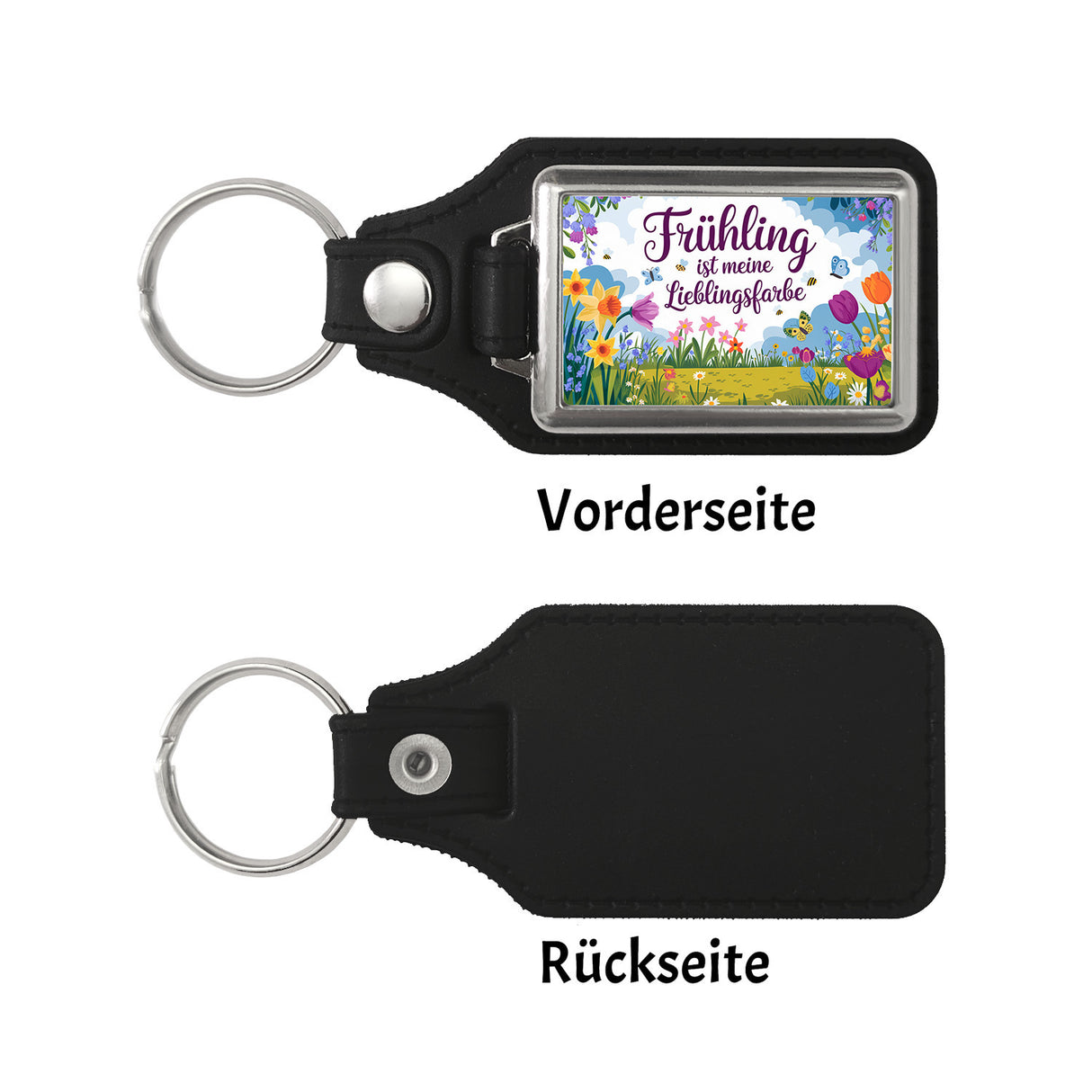 Frühlingswiese Schlüsselanhänger - Frühling ist meine Lieblingsfarbe