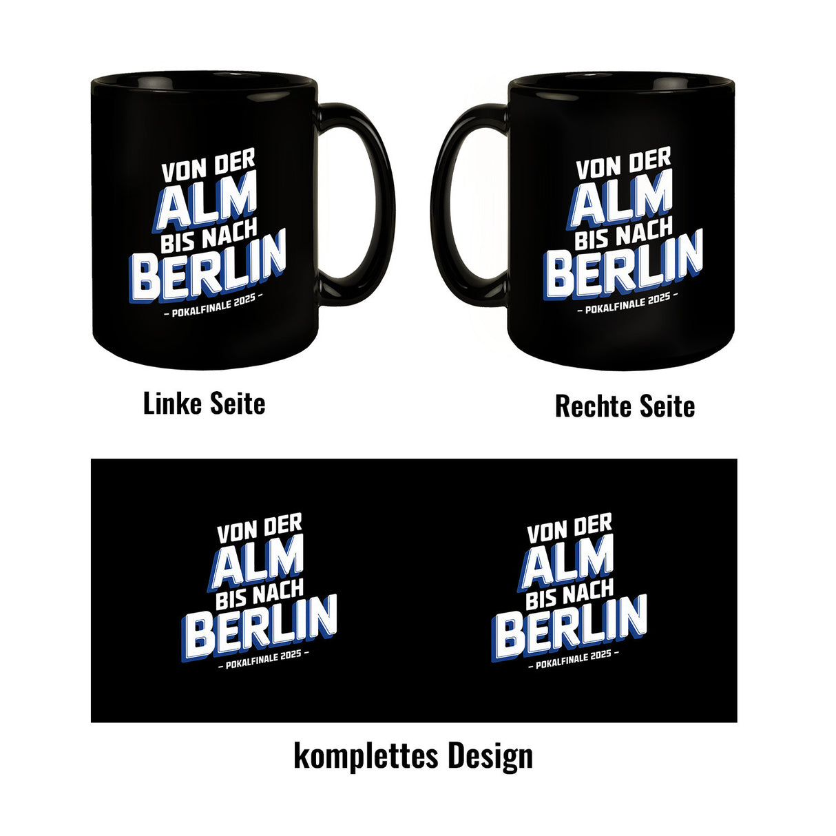 Bielefeld Pokalfinale 2025 Tasse - Von der Alm bis nach Berlin