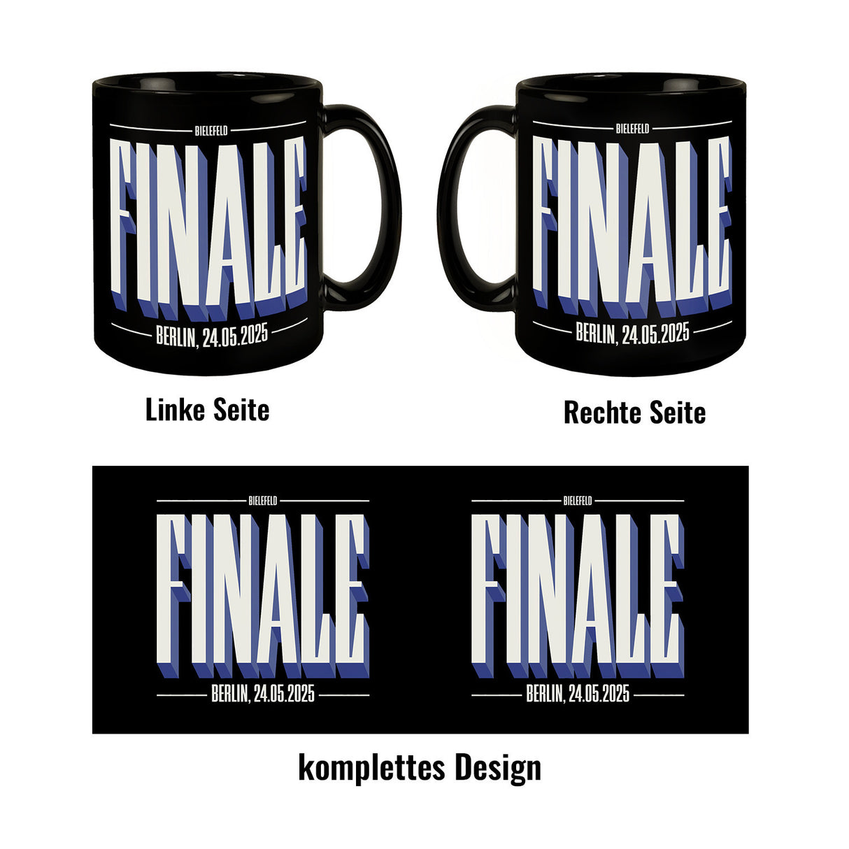 FINALE 2025 Bielefeld Tasse für das Pokalfinale in Berlin