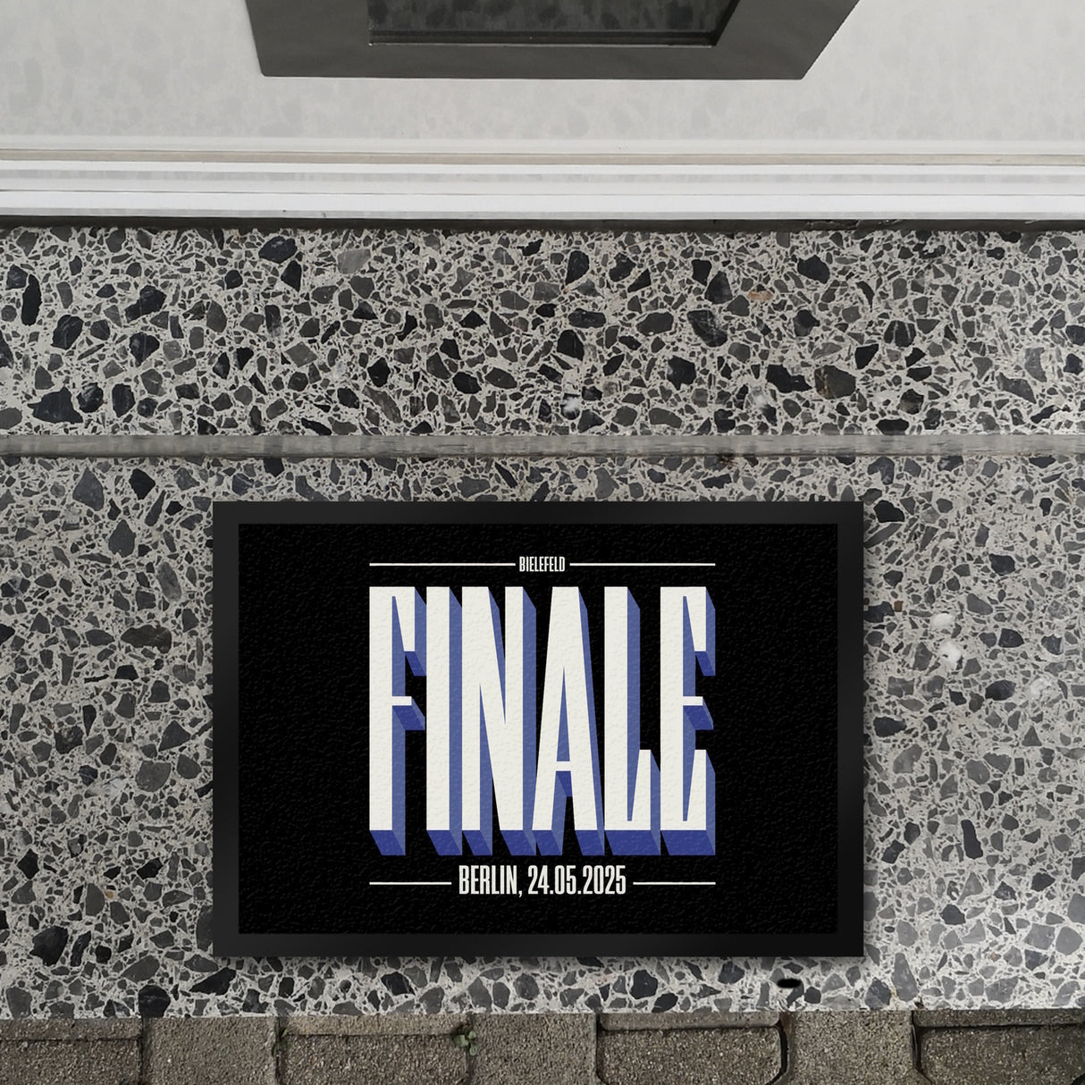 FINALE 2025 Bielefeld Fußmatte in 35x50 cm für das Pokalfinale in Berlin