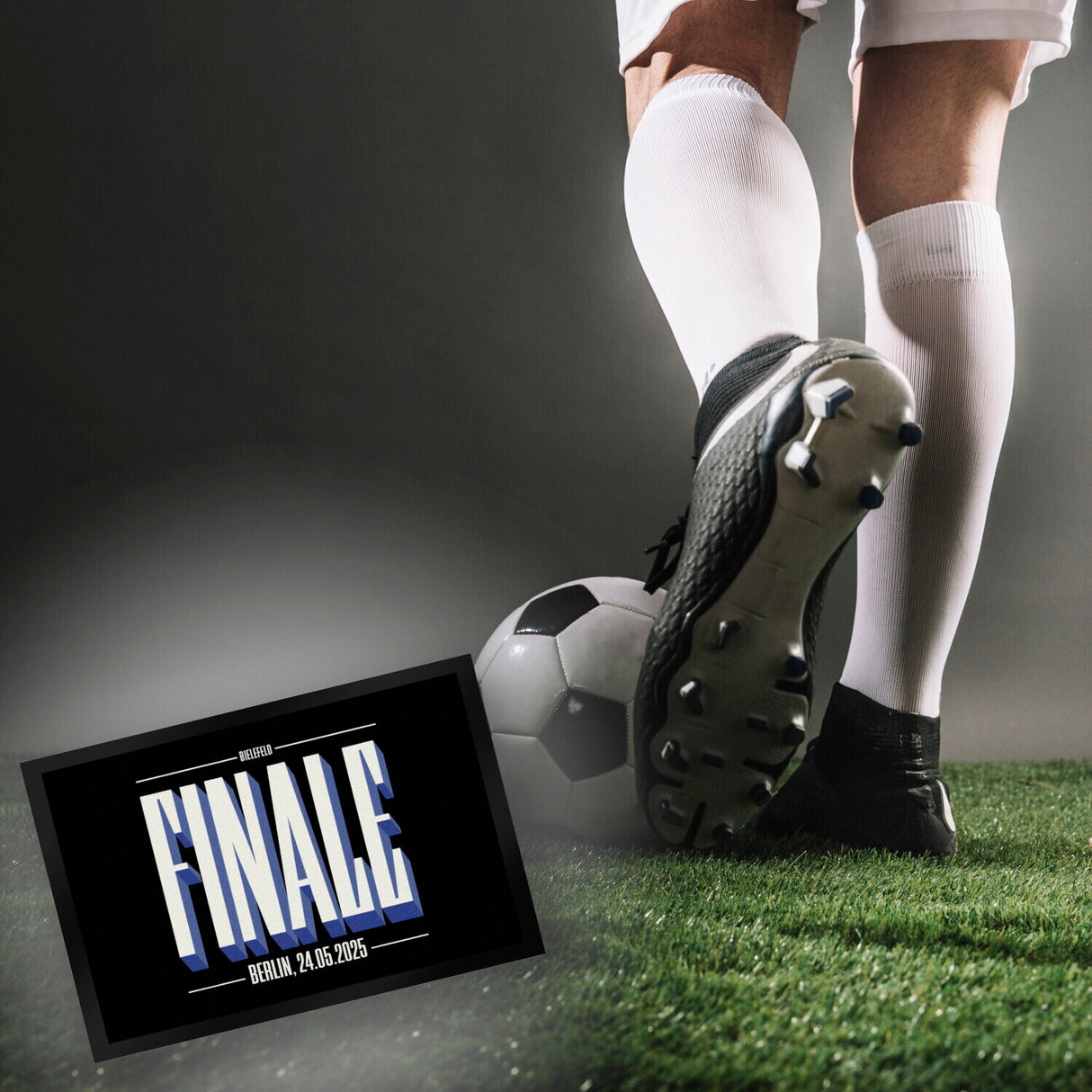 FINALE 2025 Bielefeld Fußmatte in 35x50 cm für das Pokalfinale in Berlin