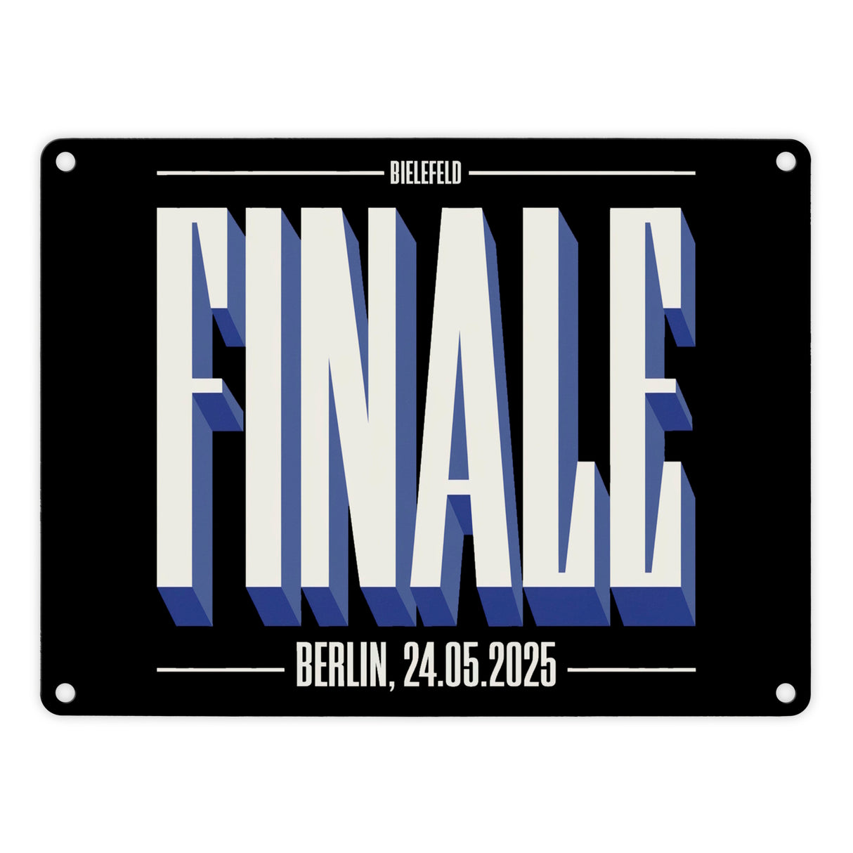 FINALE 2025 Bielefeld Metallschild in 15x20 cm für das Pokalfinale in Berlin