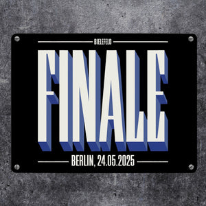 FINALE 2025 Bielefeld Metallschild in 15x20 cm für das Pokalfinale in Berlin