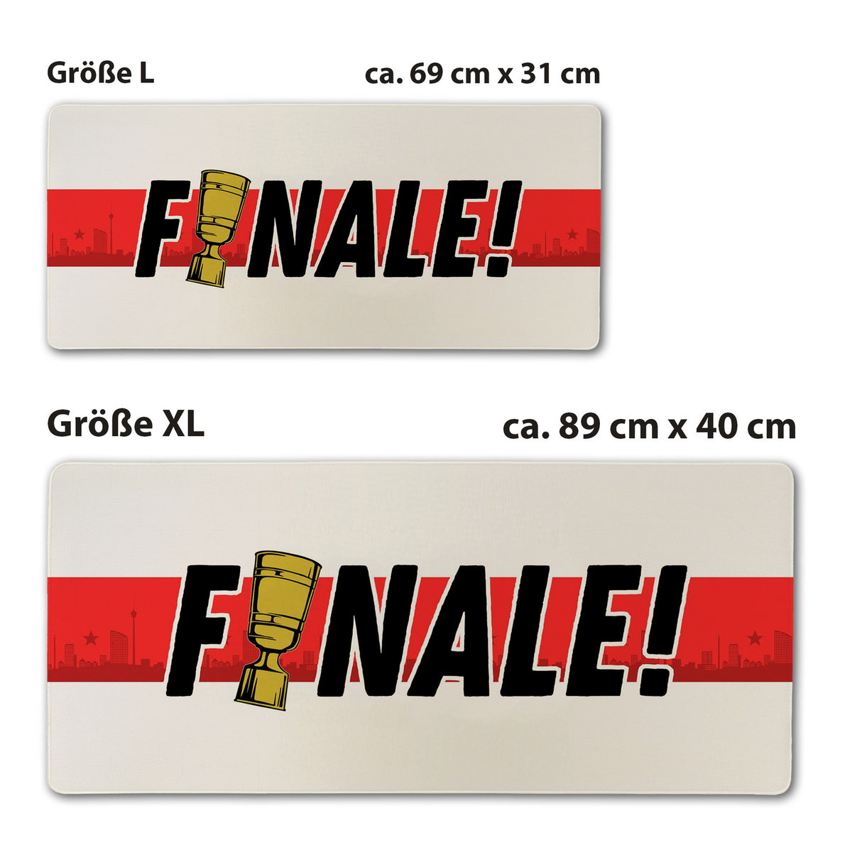 Stuttgart Brustring Finale Schreibtischunterlage 69x31cm XXL Mauspad mit Skyline