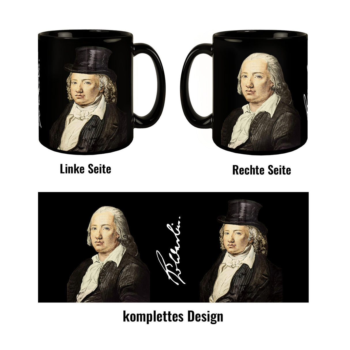 Hölderlin Tübingen Portrait Tasse Dichter und Poesie