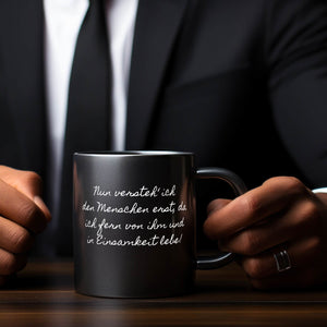 Hölderlin Tübingen Portrait Tasse - Nun versteh ich den Menschen
