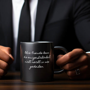 Hölderlin Tübingen Portrait Tasse - Ohne Freude kann